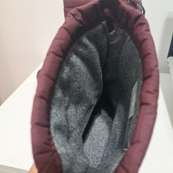 Bogs Rebound Womens Snowday Mid Snow Fleece Lining Waterproof Boots S 8 Burgundy - Picture 6 of 16